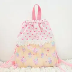 ソフトクリーム柄➁　ゆめかわ　巾着♡ナップサック・体操服袋・体操服入れ♡入園入学