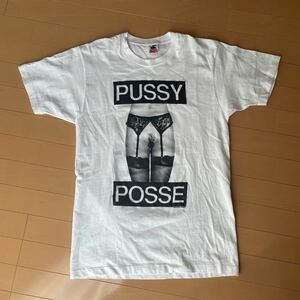 90s OLD GHOSTS PUSSY POSSE オールドゴースト プリントTシャツ 表記L USA製 vintage ヴィンテージ スケート 裏原 100%cotton ストリート