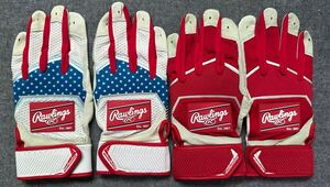 Rawlings 新品未使用 パッチロゴバッティンググローブ２セット　