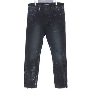 PURPLE BRAND ストレッチデニムパンツ サイズ32 ブラック P001-BWS-CR29 パープルブランド ジーンズ jeans denim pants