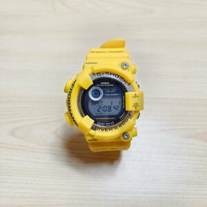 ☆動作品 CASIO カシオ G-SHOCK GF-8250 イエロー FROGMAN フロッグマン タフソーラー 時計 腕周最大: 約20cm(中古品/現状品/保管品)☆