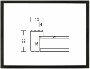 デッサン用額縁 木製フレーム 小町 半切サイズ