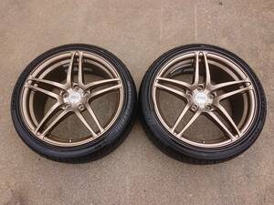 希少！絶版！YOKOHAMA ヨコハマ AVS MODEL5 モデル5 18インチ 8J OFF+38 5H PCD114.3 225/40R18 2本 スカイライン シルビア チェイサー等☆