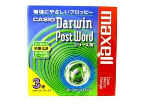 Maxell3.5型 2HDフロッピーディスク 3枚入り カシオDarwin/PostWordシリーズ用　MFHDCS.C3P 