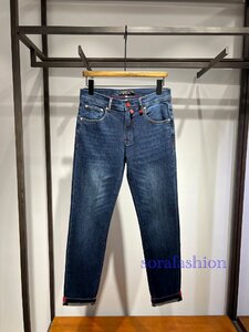 KITON キトン メンズ デニムパンツ ジーンズ ロング丈 W34 ボトムス ストレートパンツ 長ズボン ストレッチ入り カジュアル 紳士服