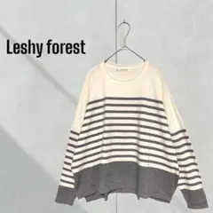 [Leshy forest] 長袖　ボーダー　フィッシュテール　トップス