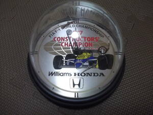 レア希少当時物WilliamsHONDAウイリアムズホンダ1987CONSTRUCTORS’CHAMPION記念置時計