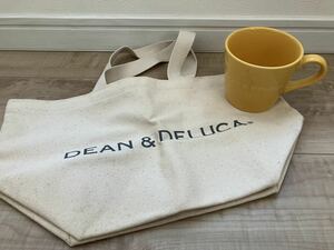 新品!!DEAN&DELUCA☆トートバッグ Sサイズ マグカップ イエロー☆ディーン&デルーカ ディーンアンドデルーカ