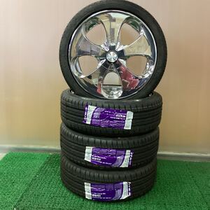 【432】ビックエンド社外アルミセット16x5.5JJ+48 100-4H中古品4本 メッキ