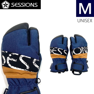 ●23-24 SESSIONS 3 FINGER MITTEN カラー:BLUE Mサイズ セッションズ スキー スノーボード