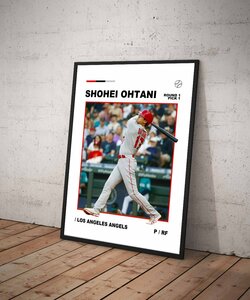 ポスター 【 MLB ロサンゼルス・エンゼルス 大谷翔平 】poster フレーム付 A3 約297×420mm (1) -2