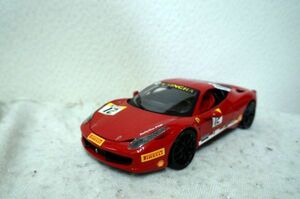 ホットウィール フェラーリ 458 イタリア チャレンジ 1/18 ミニカー レッド