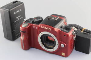 B (並品) Panasonic パナソニック LUMIX DMC-G1 レッド ボディ 初期不良返品無料 領収書発行可能