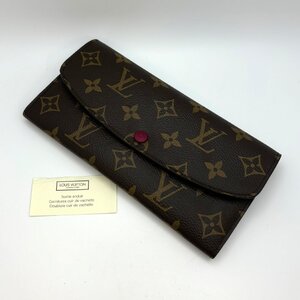 1円～/LOUIS VUITTON/ルイヴィトン/モノグラム/ポルトフォイユ エミリー/TA0118/フューシャ/長財布/財布/レディース/N045