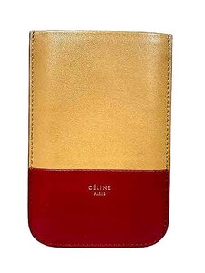 【中古】　CELINE PARIS　 セリーヌ　スマホケース　iPodケース　袋型レザーケース　バイカラー