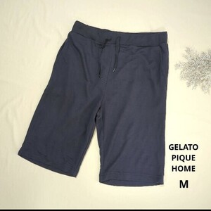 新品　ジェラートピケオム　GELATO PIQUE HOME　 ハーフパンツ ショートパンツ　ネイビー　短パン　紺色　薄手　メンズ　男性用 ストレッチ