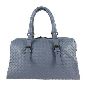 BOTTEGAVENETA ボッテガヴェネタ イントレチャート プリュッセ ハンドバッグ 283363 レザー ブルー系 ミニボストンバッグ【本物保証】