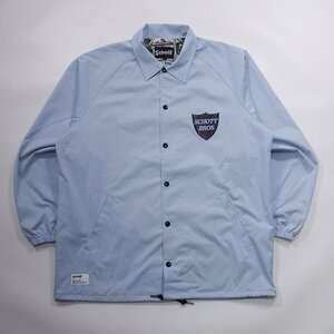 美品 Schott COACH JACKET LT.BLUE 2XL ショット コーチジャケット ライトブルー