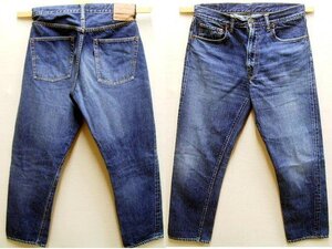 即決[W32]ほぼ未使用品 WAREHOUSE 1105 2ND-HAND USED WASH 濃 セコハン ビンテージ加工 デニム パンツ■6456