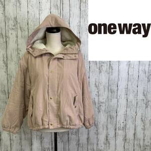 ONE WAY★ワンウェイ★レディース フーデット ボア ジャケット★サイズM　7-96　　