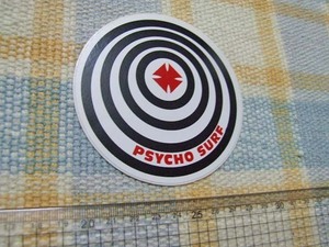Psycho surfboards/黒丸/ステッカー/シール/小 ※ ヤフーショッピングストア/レア物商会・健美堂でも大量出品中！