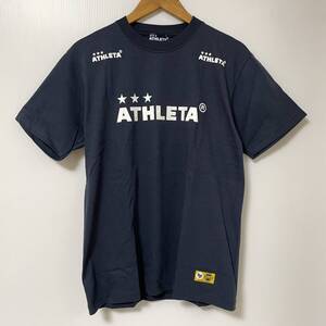 アスレタ ATHLETA 半袖Tシャツ Mサイズ ネイビー コットン②