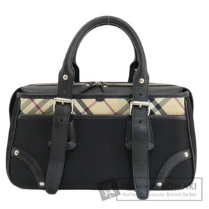 BURBERRY バーバリー ノバチェック ハンドバッグ レザー レディース 中古