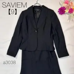 極美品　SAVIEM【Ｍ】フォーマル　黒　ジャケット　ノースリーブワンピース