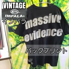 90s年代ビンテージIMPALA両面バックプリント黒ヒップホップTシャツ　ラップ