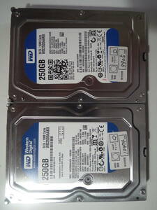 WD　WD2500AAKX　250GB【２台セット】3.5インチHDD　SATA②