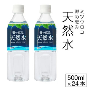 【24本】 郷の恵み 天然水 ミネラルウォーター 軟水 500ml