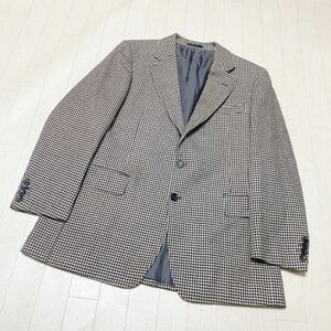 3793☆ BURBERRY バーバリー トップス テーラードジャケット 3ボタン段返り メンズ AB5 千鳥柄 ブラック ホワイト