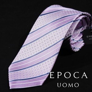 新品1円～★定価1.4万 エポカ ウォモ EPOCA UOMO 日本製 シルク絹100% ネクタイ 織柄 ピンク 正規店本物 ◆3833◆