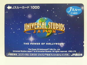 【　使用済　】　ＪＲ西日本　ＪスルーＣＡＲＤ　Ｊスルーカード　ＵＮＩＶＥＲＳＡＬ　ＳＴＵＤＩＯＳ　ＪＡＰＡＮ　ユニバーサルスタジオ