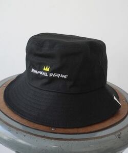 新品 JEAN=MICHEL BASQUIAT (ジャン=ミシェル バスキア) LOGO HAT ハット ブラック BQ-BQ2307 バケットハット バケハ