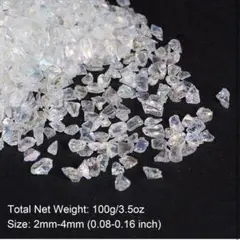 粉砕ガラスチップ 100g/3.5oz 2mm-4mm 不規則な金属 グリッター