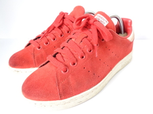 42◆adidas STAN SMITH M21283 スニーカー ◆アディダス スンスミス US6 JP24cm レディース レッド スウェード 靴 テニスシューズ 6C