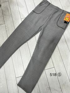 新品　暖かパンツ 3L ⑧5 ウエストゴム ● ブラック　チェック　黒柄物　スラックス　ゴムパン　暖パン　裏ボア