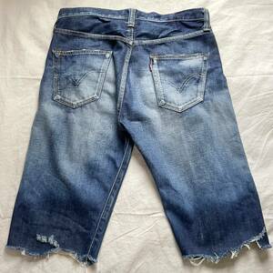 LVC　Levi’s　47501/W36　デニムショーツ / カットオフ 　日本製 / ユーズド/ビンテージ加工　　　W119