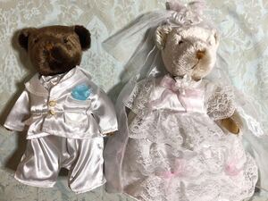 オオイケ ブライダル テディベアー ウエディングベア ぬいぐるみ クマ 結婚式 OIKE Bridal Teddy Bear ウエルカムベア 当事物 昭和レトロ