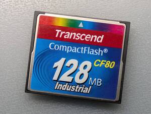 Transcend CompactFlash 128MB industrial CF80 CFカード ケース付き トランセンド コンパクトフラッシュ メモリーカード 動作確認済み