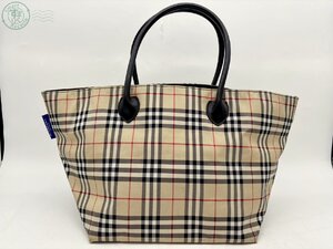 BA0700199　▲ BURBERRY バーバリー BLUE LABEL ブルーレーベル ハンドバッグ ノバチェック ナイロン レザー レディース 鞄 バッグ 中古