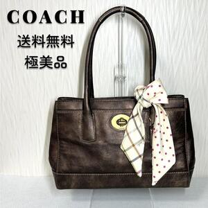 【極美品・送料無料】COACH コーチ ショルダーバッグ スカーフ付 12482