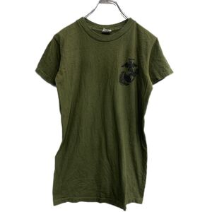 半袖 プリントTシャツ レディース Sサイズ カーキ 古着卸 アメリカ仕入 t2206-4149