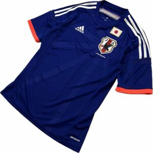 adidas ☆ アディダス サッカー 日本代表 2014 2015 デザイン ユニフォーム ゲームシャツ ブルー 半袖 メンズ S 春夏 スポーツ 人気■FF202