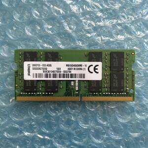 Kingston 16GB×1枚 計16GB DDR4 2666 MSI26D4S9D8ME-16 中古 ノートPC用 メモリ【NM-358】