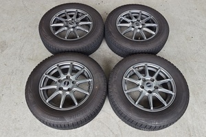 山口)【送料別途】Eurospeed 15インチ 6J+52 5H/114.3 BS BLIZZAK VRX2 195/65R15 中古 22年製 4本 ▲C240321N02 MC21C