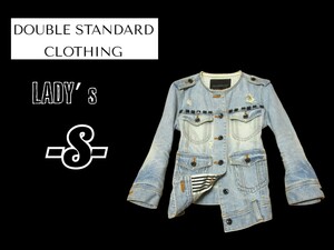 レディースS◇DOUBLE STANDARD CLOTHING◇7分袖ノーカラーデニムジャケット