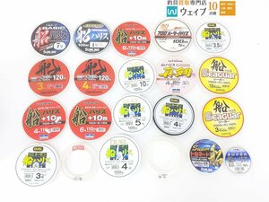 ダイワ 船ハリス 4号・デュエル H.D.カーボン 船ハリス 10号・クレハ シーガー 船ハリス 10号 他 計21点 船用ラインセット