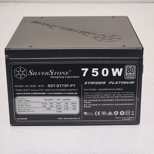  SilverStone SST-ST75F-PT 750W 80PLUS PLATINUM認証 ATX電源ユニット フルプラグイン 動作確認済み PCパーツ (2)